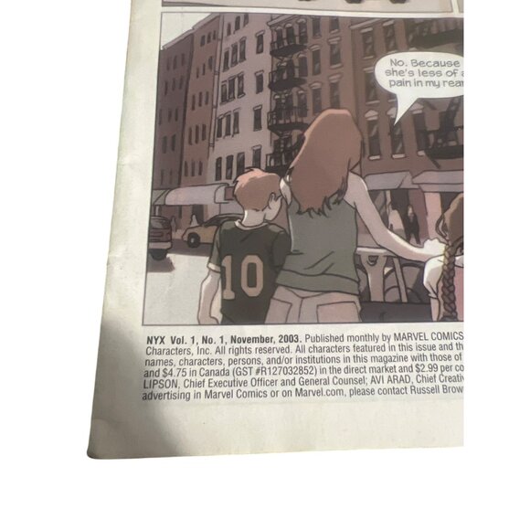 Vtg Marvel NYX #1 Quesada Middleton Direct Edition Comic Book 2003 First Issue - Picture 5 of 6